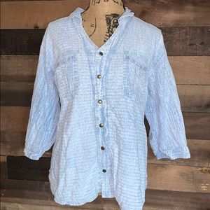 80s Vintage cotton gauze blouse